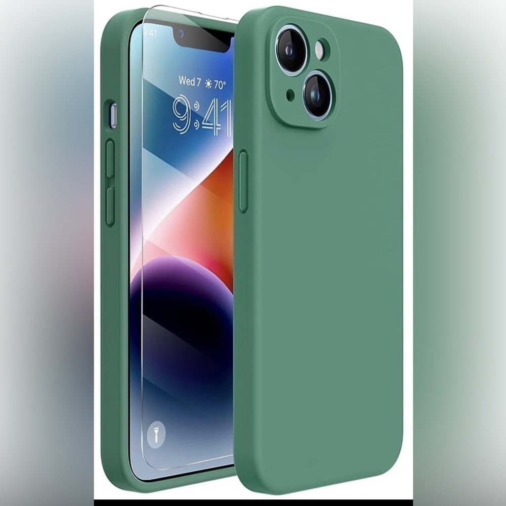 Miracase iPhone 14 Case with Screen Protector, Shockproof,  Acacia Green